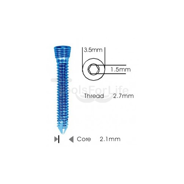  Safety Lock (LCP) Screw 2.7mm - Self Tapping Titanium